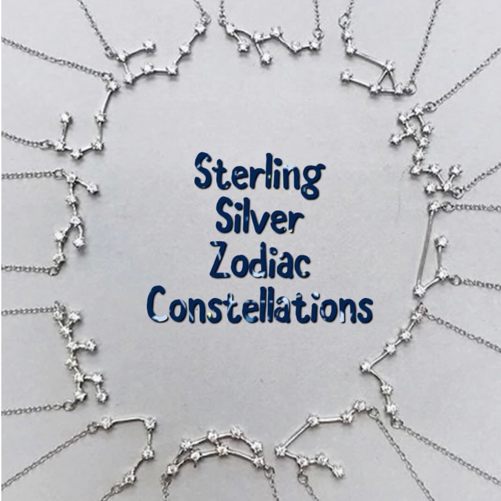 Sterling Silver Constellation Celestial Cz Necklac